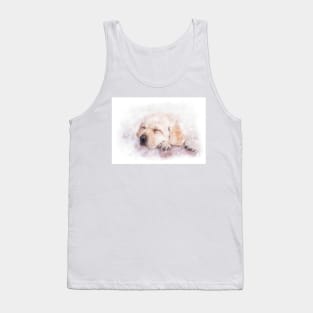 Sleeping lab watercolor Tank Top